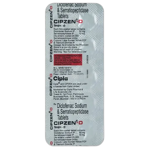 cipzen d tablet 10's